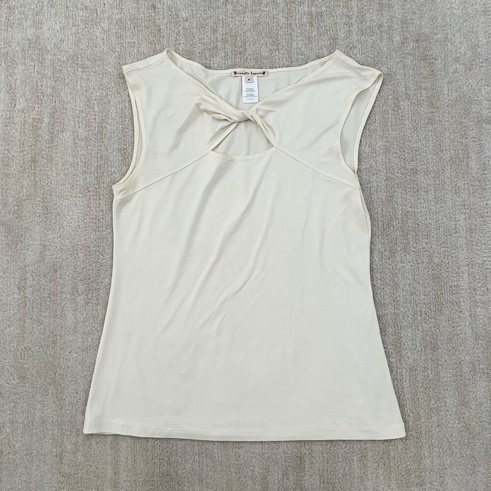 Nanette Lepore Sleeveless Knit Twist Blouse Top M